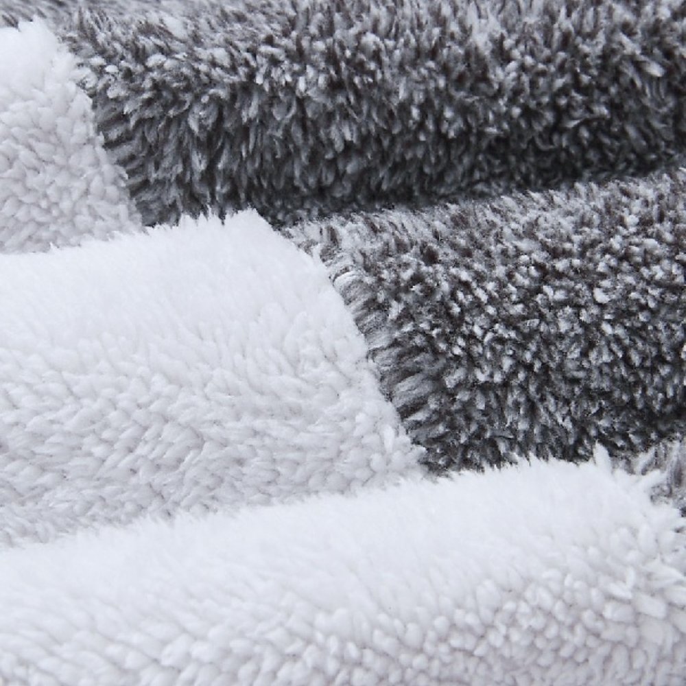 DONATED!!  Grey & White half zip pullover cozy - Picture 4 of 5